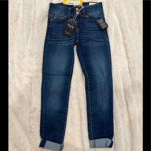 Revery Kids Indigo Cuffed Denim Straight Ankle Jeans